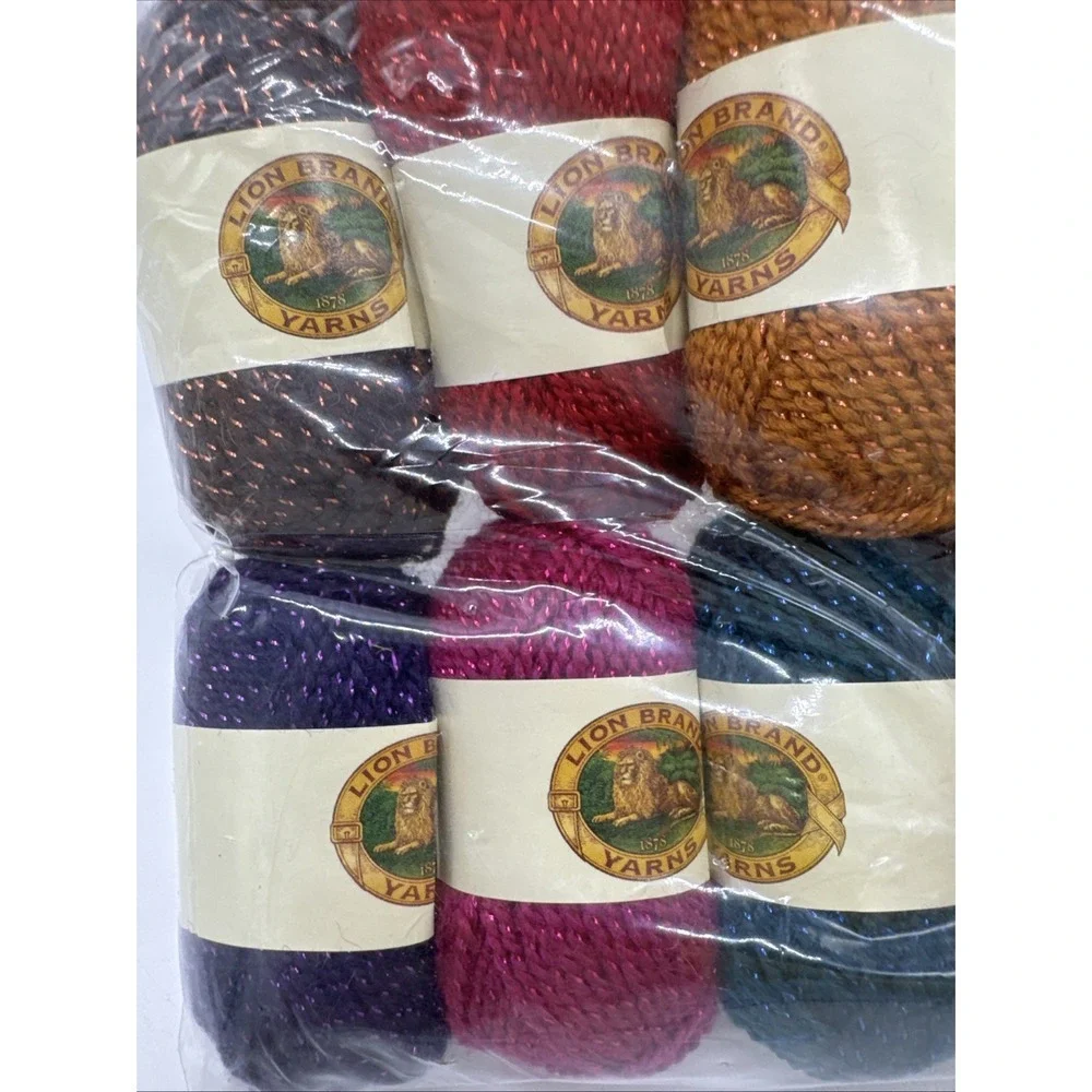 Lion Brand Yarn Bonbons Knit Crochet 8 Skeins‎ x 38 yards ea Party Fiesta New